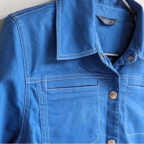 Koret blue button down light jacket - Picture 2 of 6